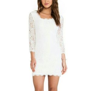 DVF WHITE zarita lace dress.
