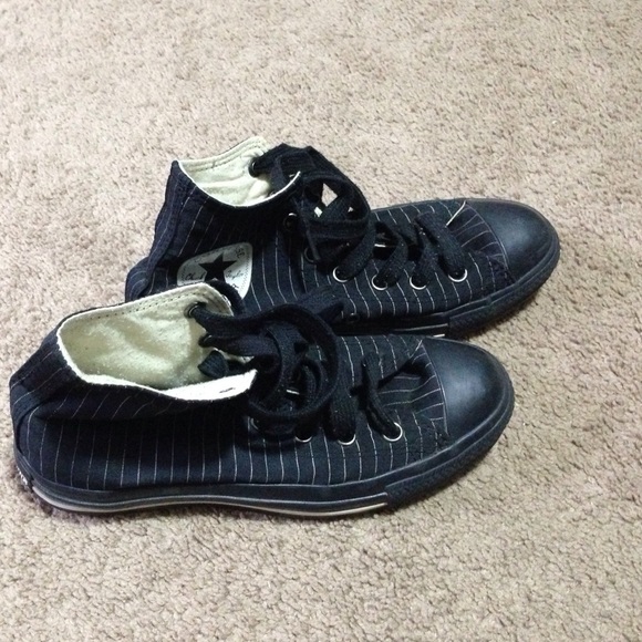 Converse pin stripe shoes