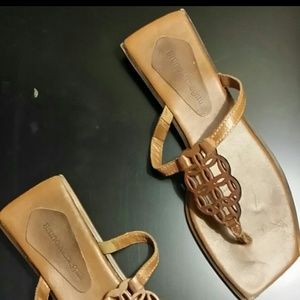 Bruno Menegatti leather flip flops