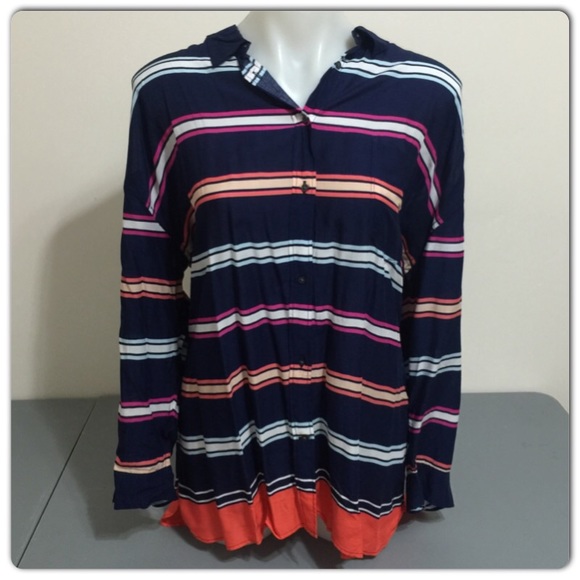 NWT Striped Button Up Top - Picture 1 of 1
