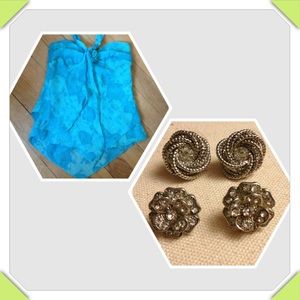 Stud earrings  and shirt bundle.