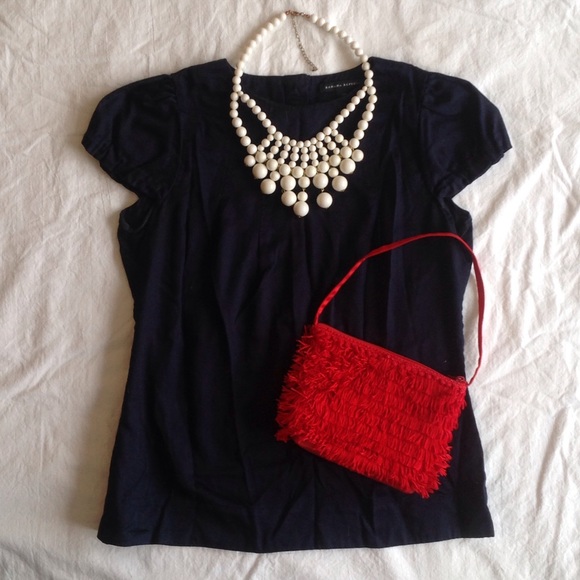 Navy Blue Blouse by Banana Republic.