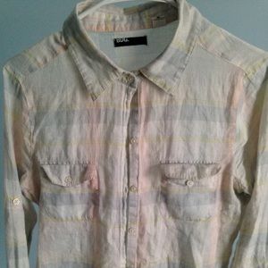 pastel plaid button up