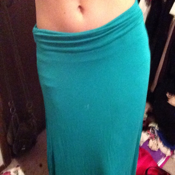 Teal maxi skirt - Picture 1 of 2