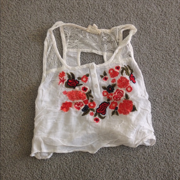 LA hearts flower crop top