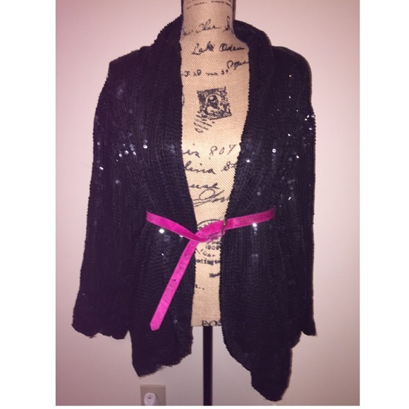 Jackets & Coats - All sequin open black blazer size 22/24 Jackets & Coats - All sequin open black blazer size 22/24