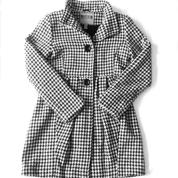 SALE!! Houndstooth Pea Coat by Bitten