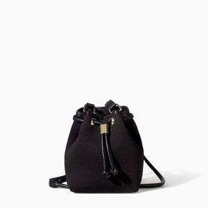 ZARA mini neoprene bucket bag
