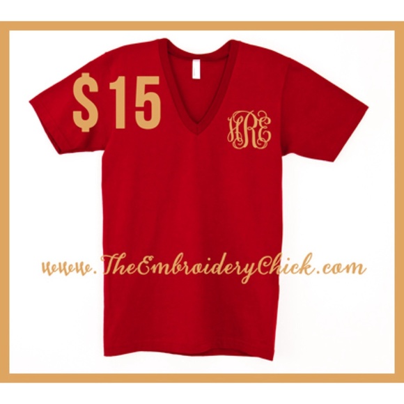 Accessories - $15 Monogram and Greek Stitched Letter Shirts!