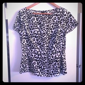 Snow Leopard print blouse from Ann Taylor