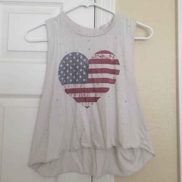 American flag Brandy Melville muscle shirt