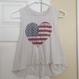American flag Brandy Melville muscle shirt