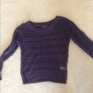 Cute blue sweater with gold accents