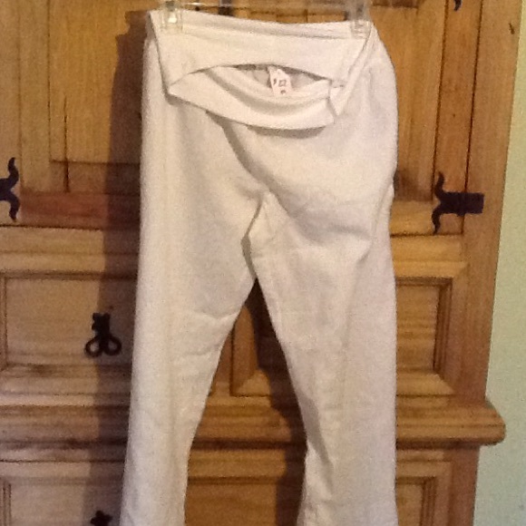 White linen pants