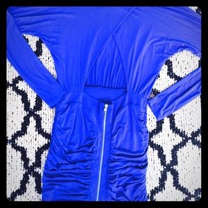 💙Blue Exposed zipper dress💙