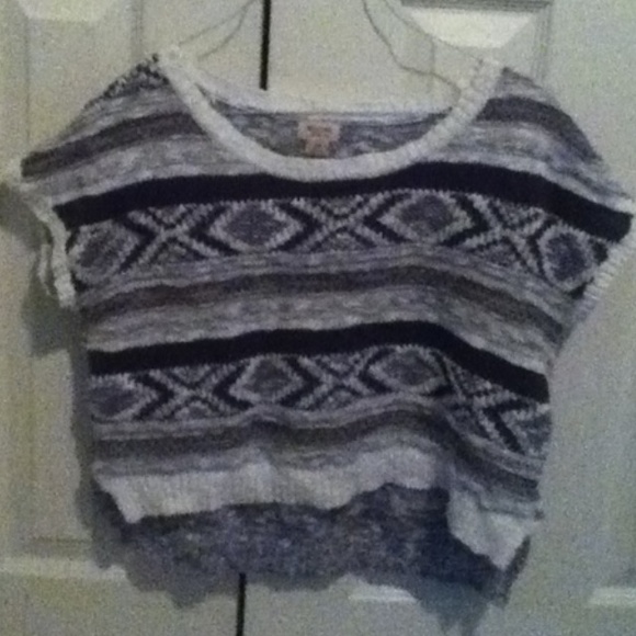 Aztec printed knit sweater