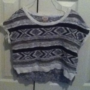 Aztec printed knit sweater
