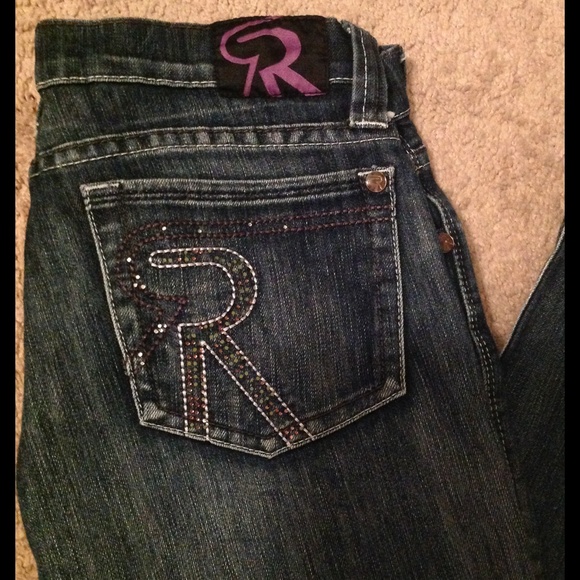 Rock & Republic Jeans with rhinestone pockets