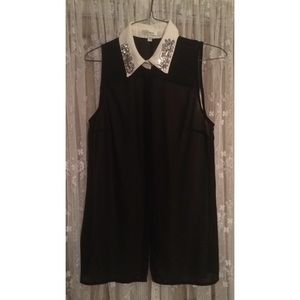 Sheer Collared Blouse