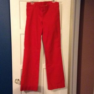 Red orange corduroy pants. 8 tall.