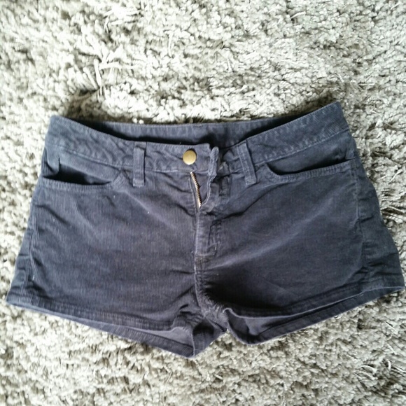 Dark gray/black corduroy shorts