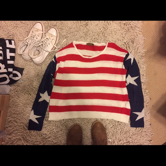 American flag pattern sweater