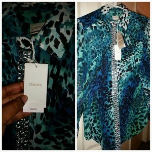 Chicos Diamond studed blouse