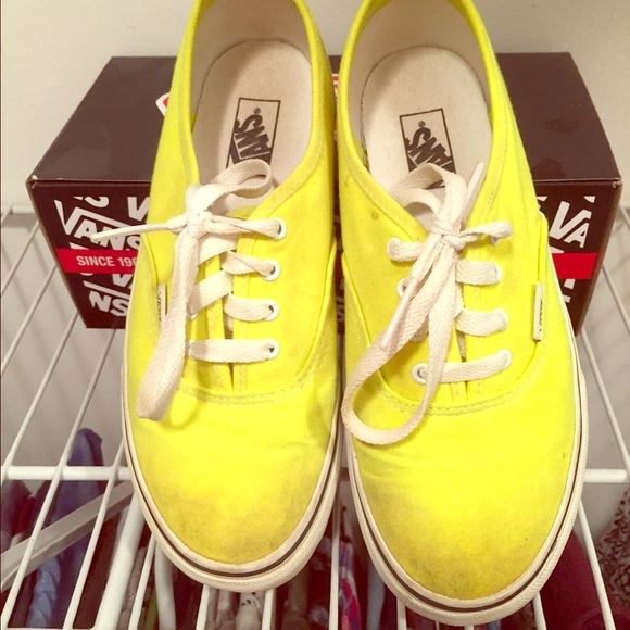 neon yellow vans!!