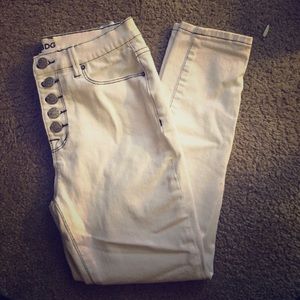 Closed til July! High Waisted White Jeans
