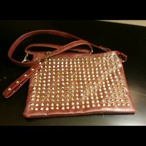 Maroon Studded Purse
