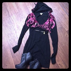 Black hoodie dress