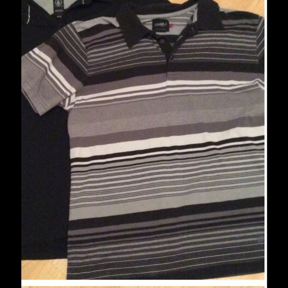Men's Oneil black,grey and white striped large