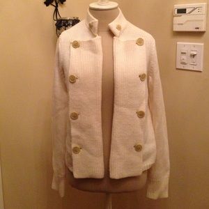 J Crew military style cardigan sweater