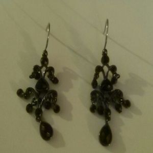 Black rhinestone earrings