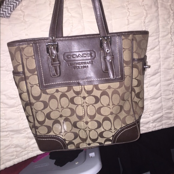 authentic Coach tote bag