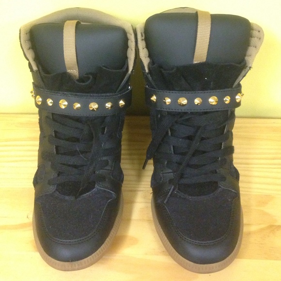 Zara studded wedge sneakers