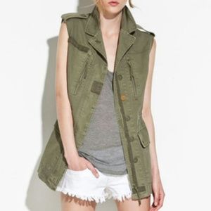 Zara army green vest