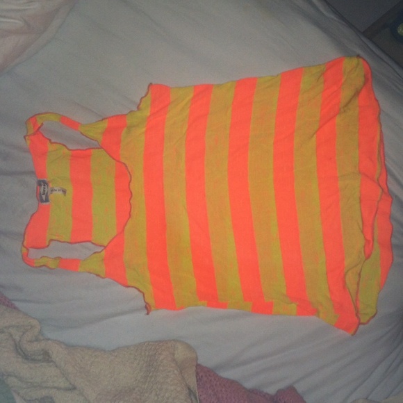 Neon striped tank top from Pacsun