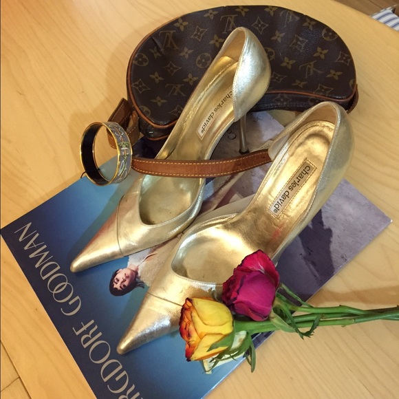 🌼2.HP🌼 Charles David Gold Stiletto Heels - Picture 4 of 4