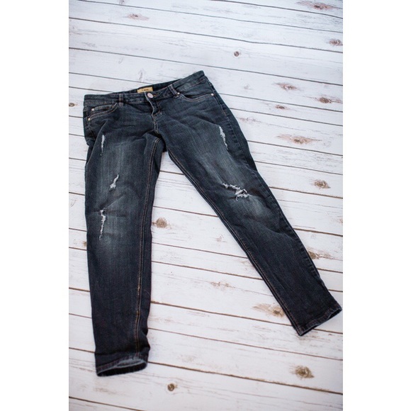 Destroyed skinny boyfriend jeans - Picture 1 of 4