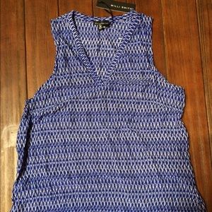 Light blue print top