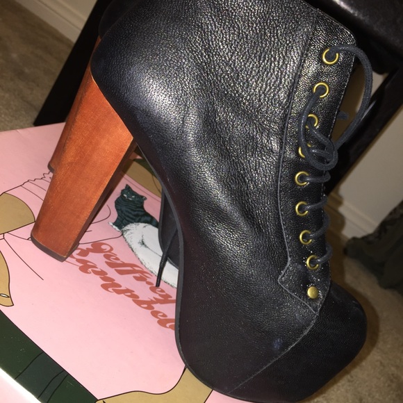 Jeffrey Campbell Leather Lita Boots Size 8.5