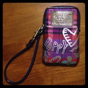 Coach poppy wristlet