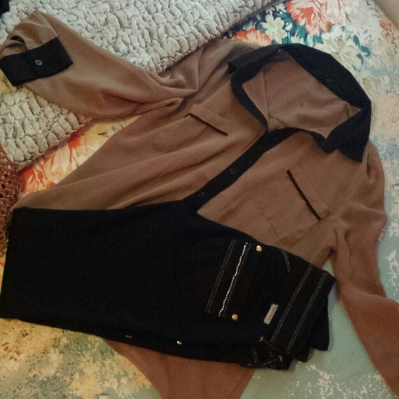 medium long brownsleevd shirt - Picture 2 of 4