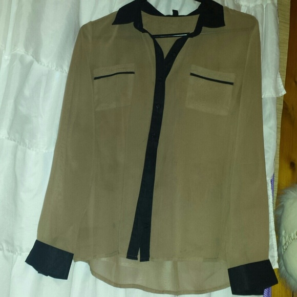 medium long brownsleevd shirt - Picture 3 of 4