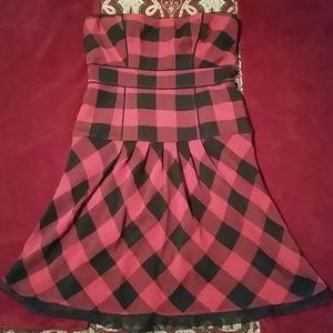 American Eagle Outfitters Strapless Plaid Dress 2