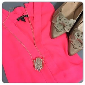 RESERVED FOR @hannarae3 Express Neon Pink Blouse