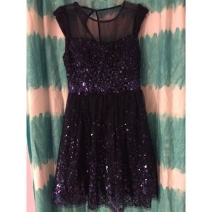 Navy blue sequin dress