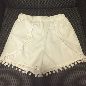 White high waisted shorts