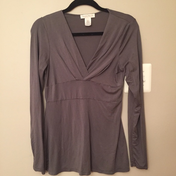 White House Black Market - Grey Top  - large